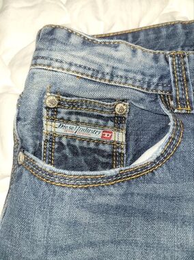 Diesel From Italy ,  Vintage Light Wash Denim Jeans with Contrast Stitching